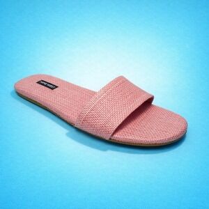 New Nine West Women's Light Pink Lolipop Flat Slide-On Sandals, Size 9